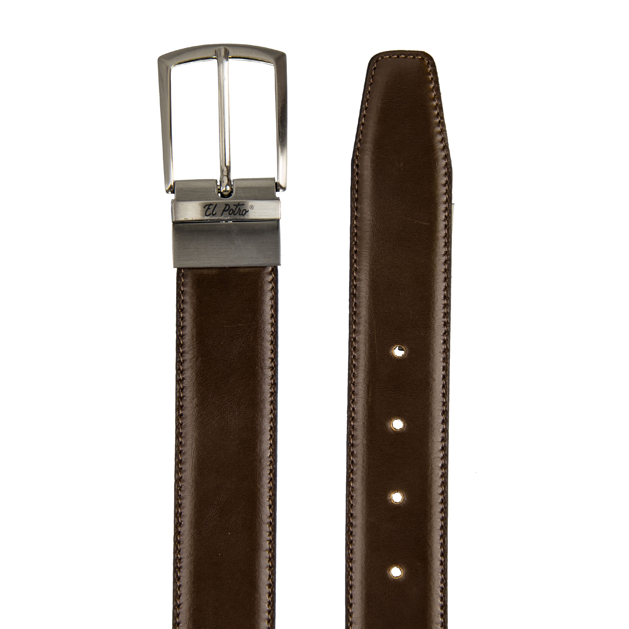 Cinturón con hebilla reversible negro y marrón - Solohombre